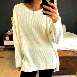 Open Back Oversized Sweater